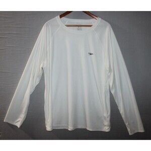 Speedo Men's Long Sleeve Loose Fit Swim Tee Shirt White Size XLarge XL